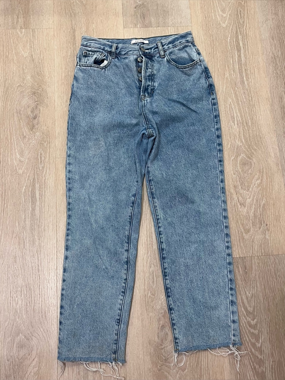 PacSun Women's High Rise Light Blue Button-Fly Jeans